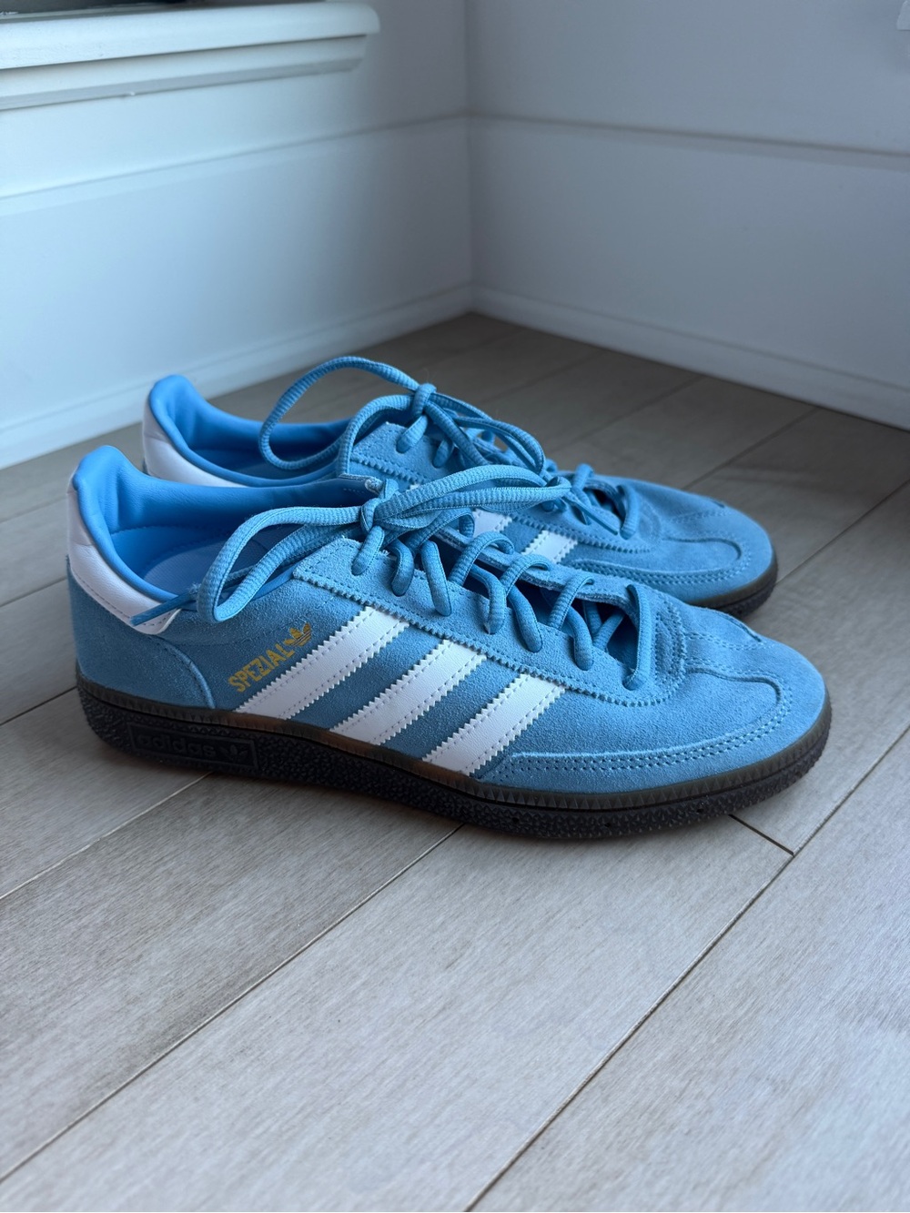 adidas Spezial Suede Sneakers in Light Blue & White